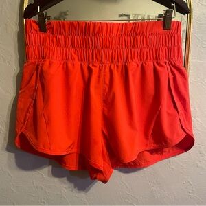 Avia Women's Running Shorts with Bike Short Liner Orange